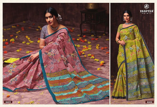 Deeptex Mother India Vol 46 Regular Wear Wholesale Cotton Printed Sarees
